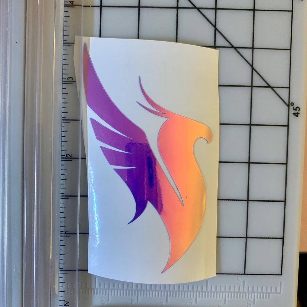 Illenium sticker decal in holographic sunset 3”